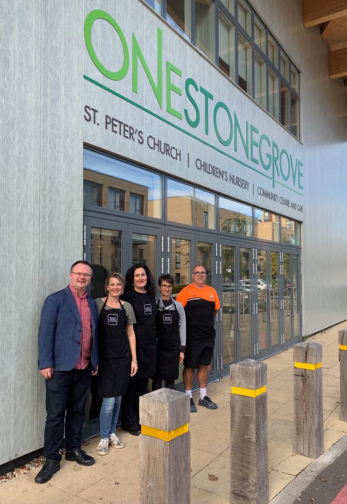 Some of the OneStongrove team stood outside the front of the building.